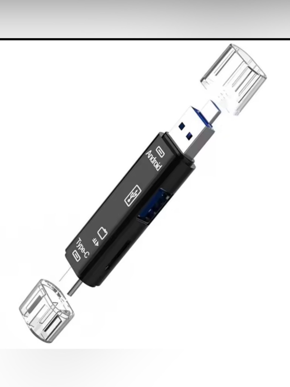 5 in 1 Multifunction USB 2.0 Type C USB Micro USB SD TF Memory Card Reader
